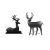 2-Pc Holiday Time Indoor/Outdoor Deer Silhouette Set (Black)
