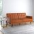 Better Homes & Gardens Nola Modern Futon (Camel Brown Faux Leather)