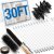 Amazon.com: 30FT Dryer Vent Cleaner Kit, 4″ PBT Brush with Drill Attachment, Soft Bristles, Flexible and Reusable Rods $17.99