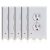 5-Pack BH Outlet Covers with Built-In LED Night Light (Squared or Rounded)