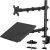 Huanuo Adjustable Single Monitor Desk Mount (13″ to 27″) w/ Laptop Tray