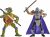 2-Pack 6” Teenage Mutant Ninja Turtles Donatello vs Shredder Figure Pack
