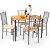 30″ Costway 5-Pc Metal Dining Set w/ Wooden Table $120 + Free Shipping