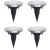 4-Count Mainstays Solar Powered Stainless Steel LED Landscape Disc Lights