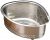RSVP International Endurance (CORNR) In-Sink Corner Colander Strainer Basket | Store Brushes, Catch Food Waste | Dishwasher Safe | Small Corner Basket w/ Rubber Feet | Steaming, Draining & Rinsing
