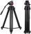 Andoer Video Tripod, 71 inch Professional Heavy Duty Aluminum Tripod with Quick Release Plate and Fluid Drag Pan Tilt Max Load 17.6lb 180cm for DSLR Camcorder