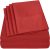 Sweet Home Collection Quality Deep Pocket Bed Sheet Set – 2 EXTRA PILLOW CASES, VALUE, Full, Samba Red, 6 Piece