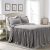 Lush Decor Dark Gray Lush Décor Ruffle Skirt Bedspread Shabby Chic Farmhouse Style Lightweight 3 Piece Set Queen