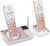 AT&T CL82257 DECT 6.0 Expandable Cordless Phone with Answering System and 2 Handset Rose Gold