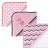 Set of 3 Luvable Friends Hooded Baby Towels (Pink)