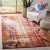 Safavieh Monaco Collection MNC222H Modern Bohemian Distressed Area Rug, 5’1″ x 7’7″, Orange/Multi